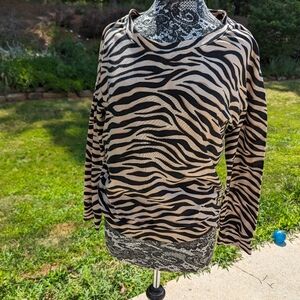 DKNY Women's Brown Zebra Lounge Set